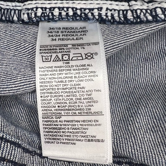 GAP High Rise Stride Wide-Leg Jeans Dark Wash Size 18R 34 - Picture 9 of 12